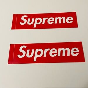Supreme Red Box Logo Sticker Lot of 2